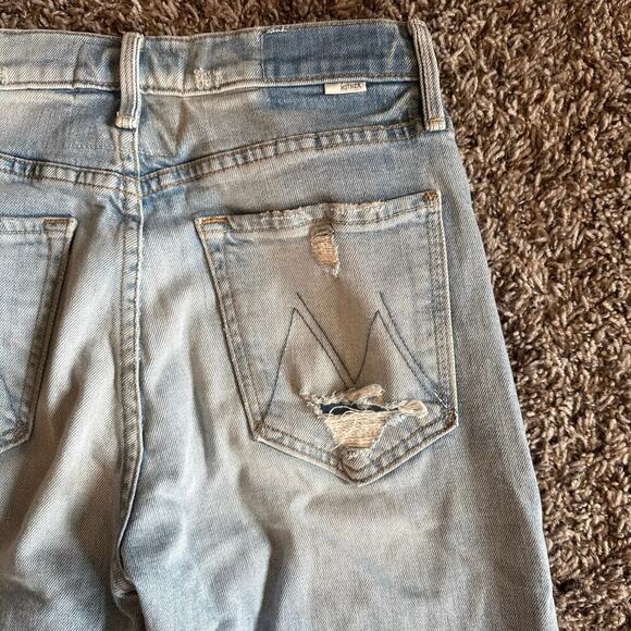 Women’s Mother Jeans The Tomcat High Rise Light Wash Ripped Size 27 - Picture 3 of 10